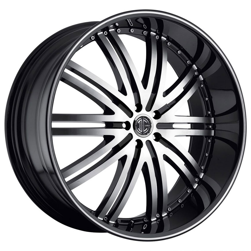 2Crave No.11 Wheel Rim 26x10 ET+15mm 78.30mm Glossy Black/ Machined Face/ Chrome Lip
