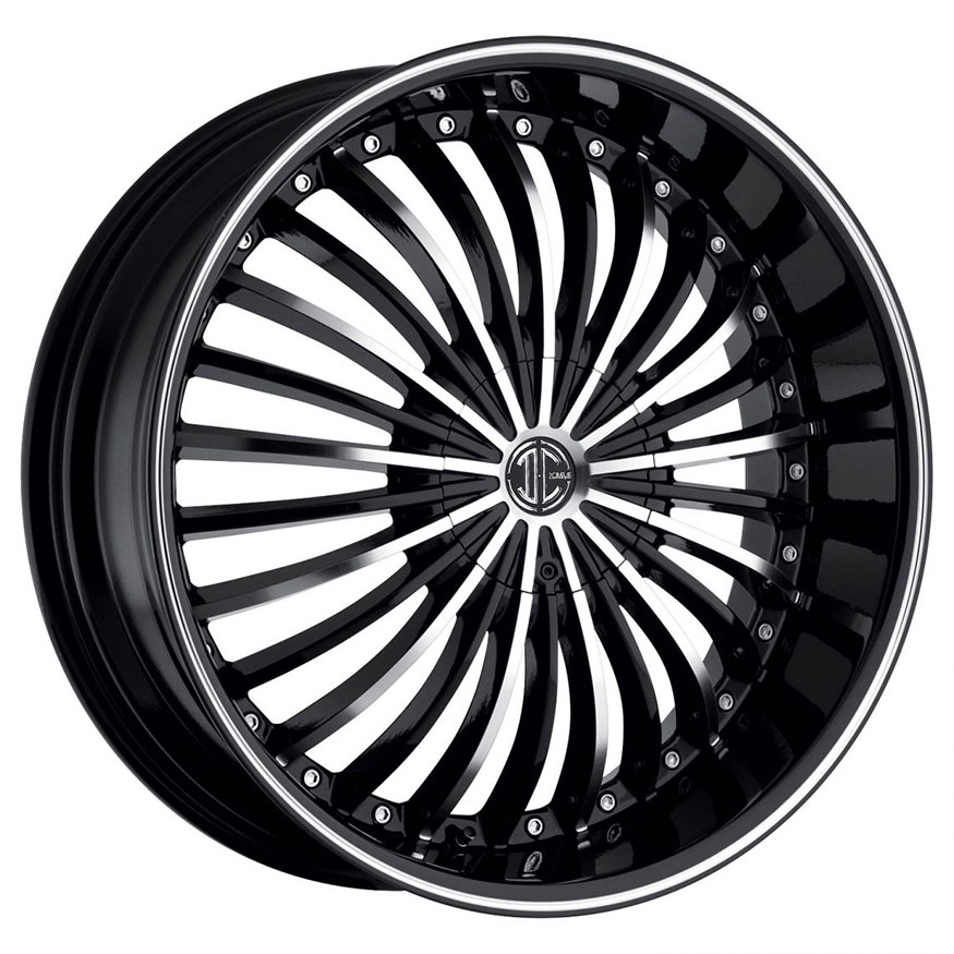 2Crave No.13 Wheel Rim 18x7.5 ET+40mm 72.56mm Glossy Black/ Machined Face/ Chrome Lip