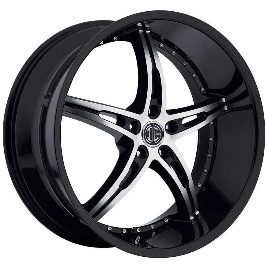 2Crave No.14 Wheel Rim 22x10.5 5x120 ET+35mm 74.10mm Glossy Black/ Machined Face