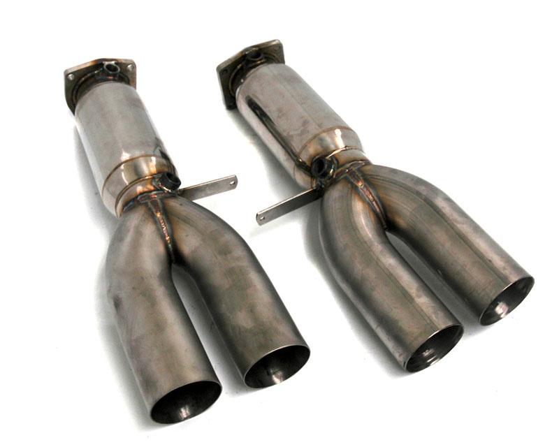 Agency Power Race Cat/Muffler Delete Pipes with Quad Tips Porsche 997TT 07-09 