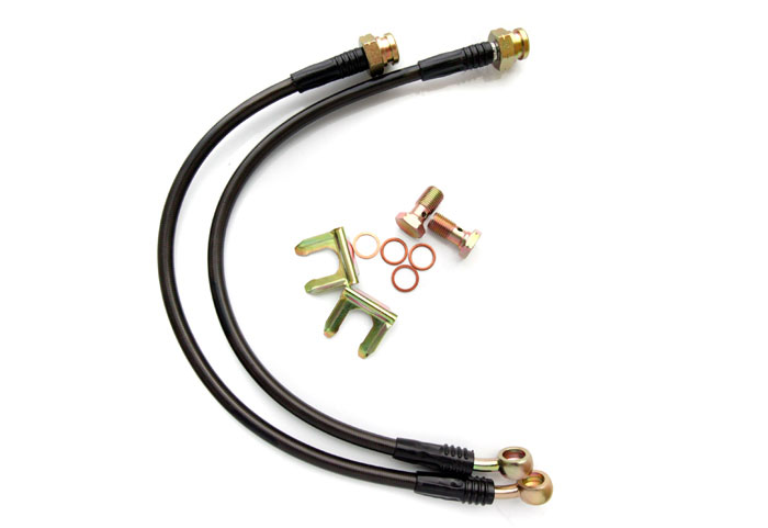 Agency Power Front Steel Braided Brake Lines Chevrolet C6 Corvette 05-13 