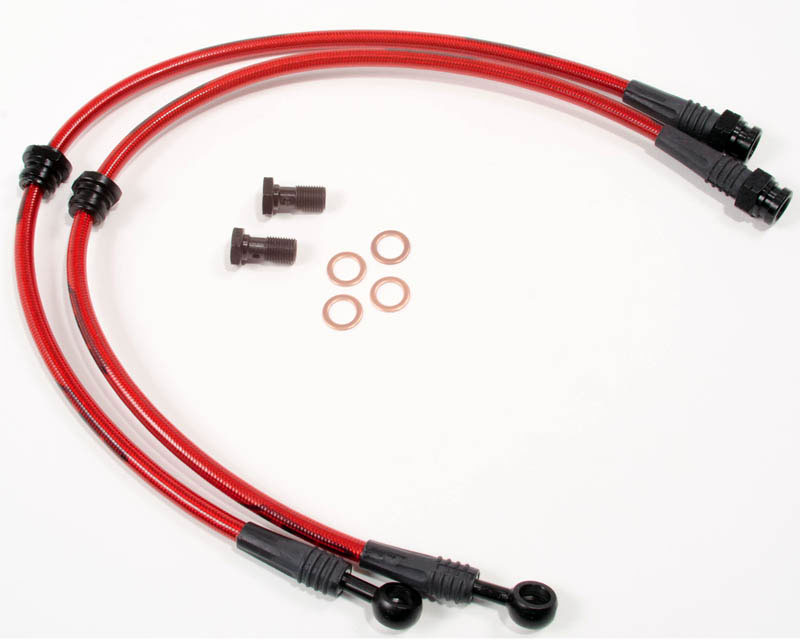 Agency Power Front Steel Braided Brake Lines Mitsubishi EVO VIII 03-05 