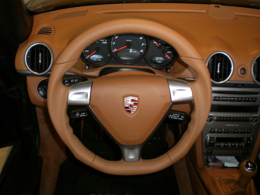 Agency Power Sport Steering Wheel Triangle Airbag Leather Porsche 997 987 05-09