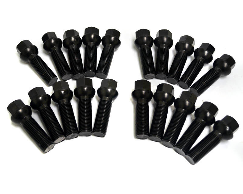 Agency Power 20pc Gloss Black Wheel Lug Bolt Set for Porsche 