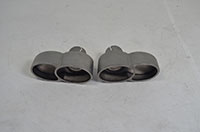 Agency Power Quad Oval Exhaust Tips Satin Titanium Porsche 997 Turbo 07-09 