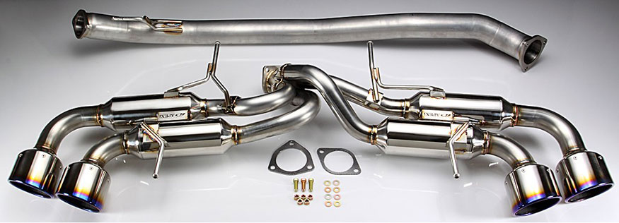 Apexi RS EVO Extreme Exhaust Nissan Skyline GTR35 08+ 85mm-50.8mm x 2-60.5mm x 2 Piping 123mm x 4 Tip