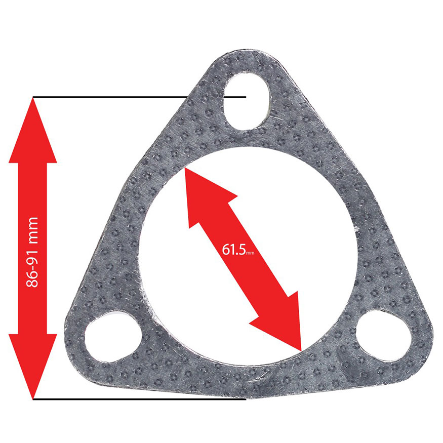 Apexi Triangle Muffler Gasket, 3-Bolt (Acura, Honda) NA PCD86-91 D-61.5mm