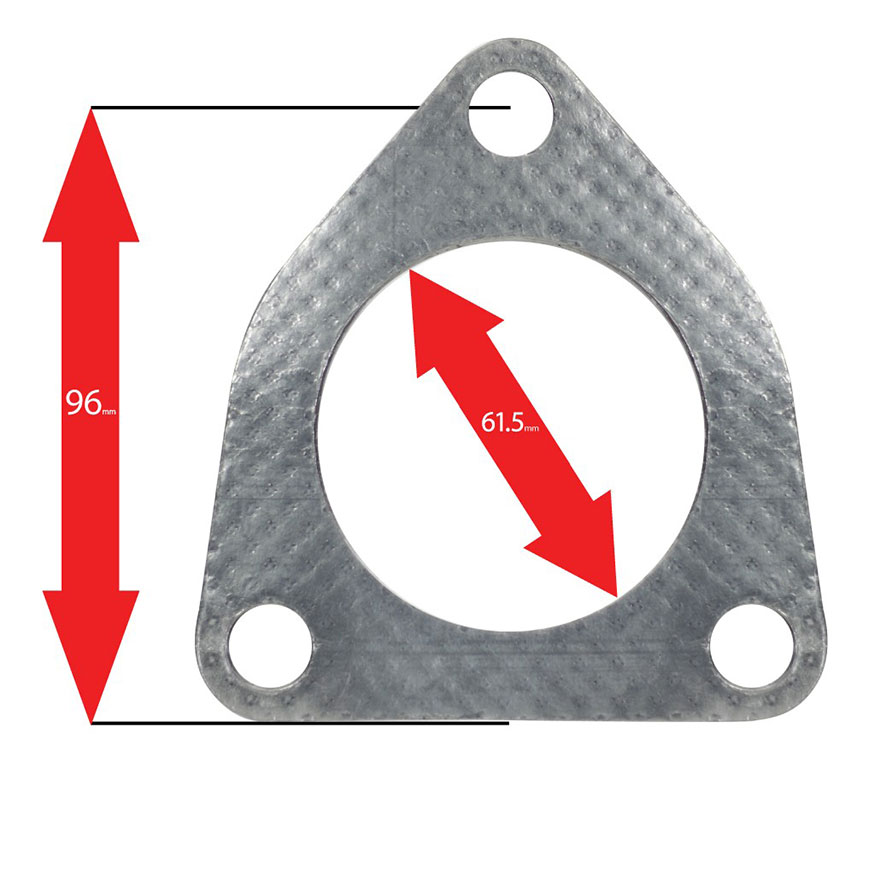 Apexi Triangle Muffler Gasket, 3-Bolt (Honda) PCD-96mm D-61.5mm