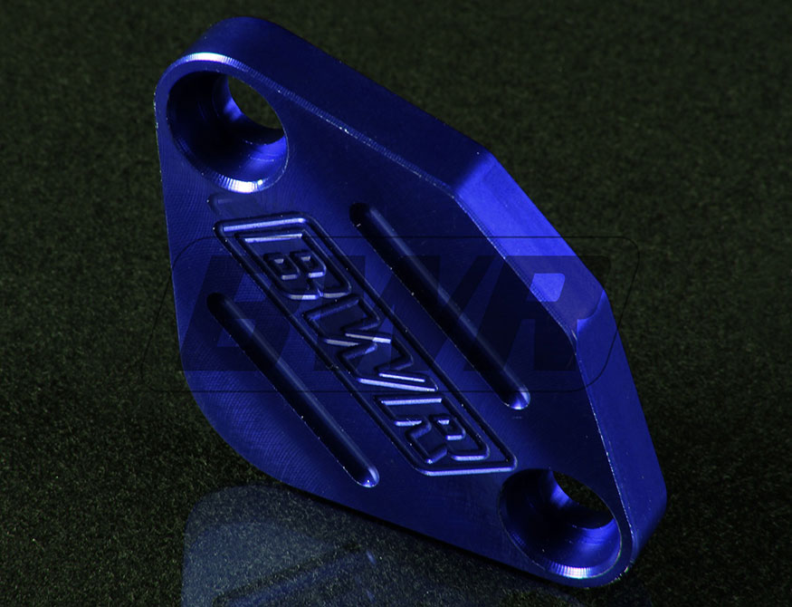 Blackworks Racing EGR Block Off Plate - Blue