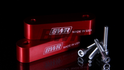 Blackworks Racing Hood Risers (Pair) Red