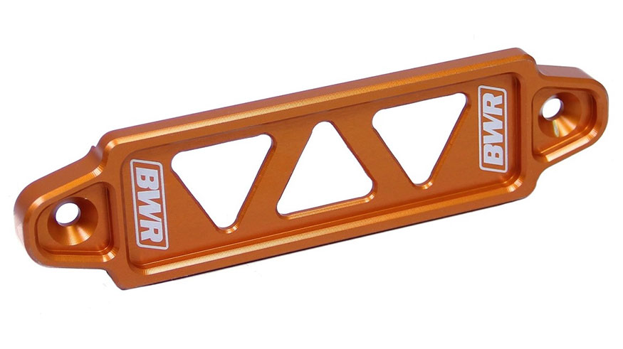 Blackworks Racing Billet Battery Tie Down, EG,EK,DC + Others Orange