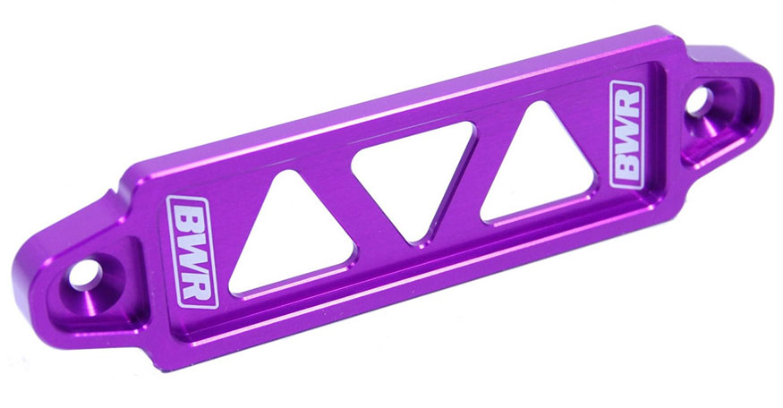 Blackworks Racing Billet Battery Tie Down, EG,EK,DC + Others Purple