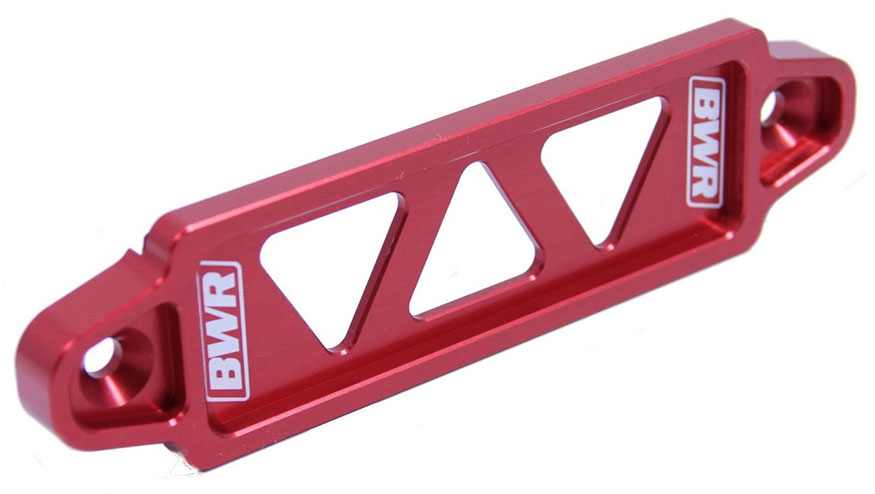Blackworks Racing Billet Battery Tie Down, EG,EK,DC + Others Red