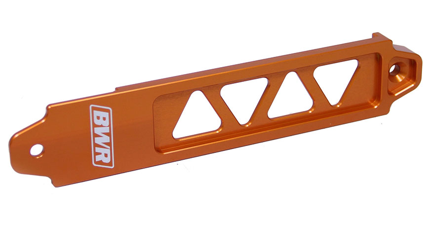 Blackworks Racing Billet Battery Tie Down, RSX/EP3 + Others Orange