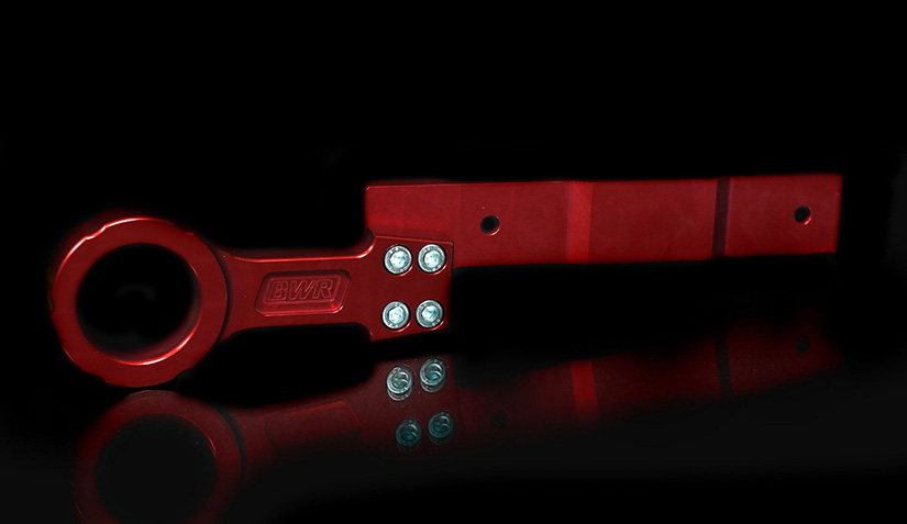 Blackworks Racing Mitsubishi EVO X 08-15 Billet Rear Tow Hook - Red