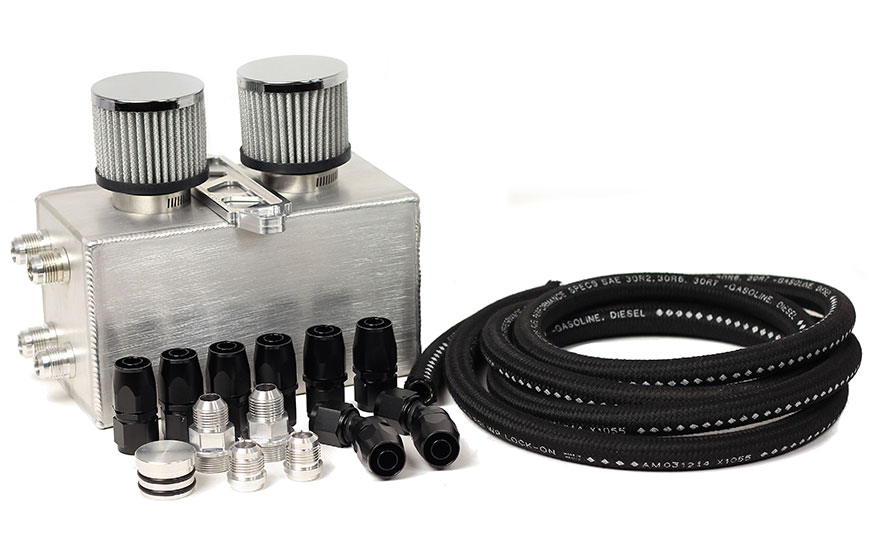 Blackworks Racing Oil Catch Can Kit, Universal