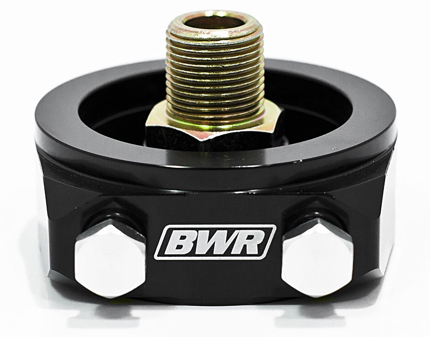 Blackworks Racing Oil Filter Adapter: Honda/Acura (Black)