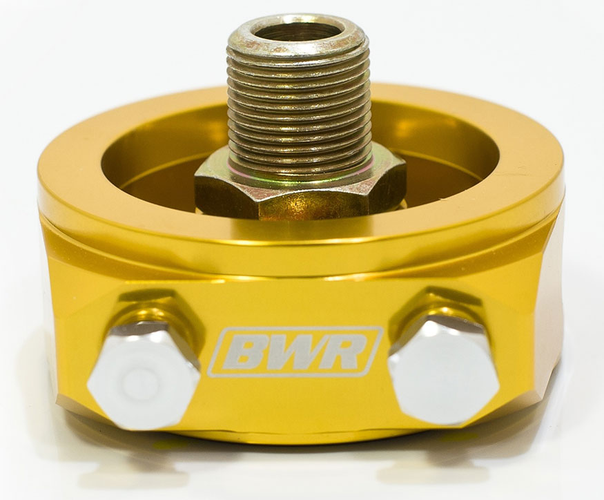 Blackworks Racing Oil Filter Adapter: Honda/Acura (Gold)