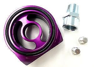 Blackworks Racing Oil Filter Adapter: Honda/Acura (Purple)