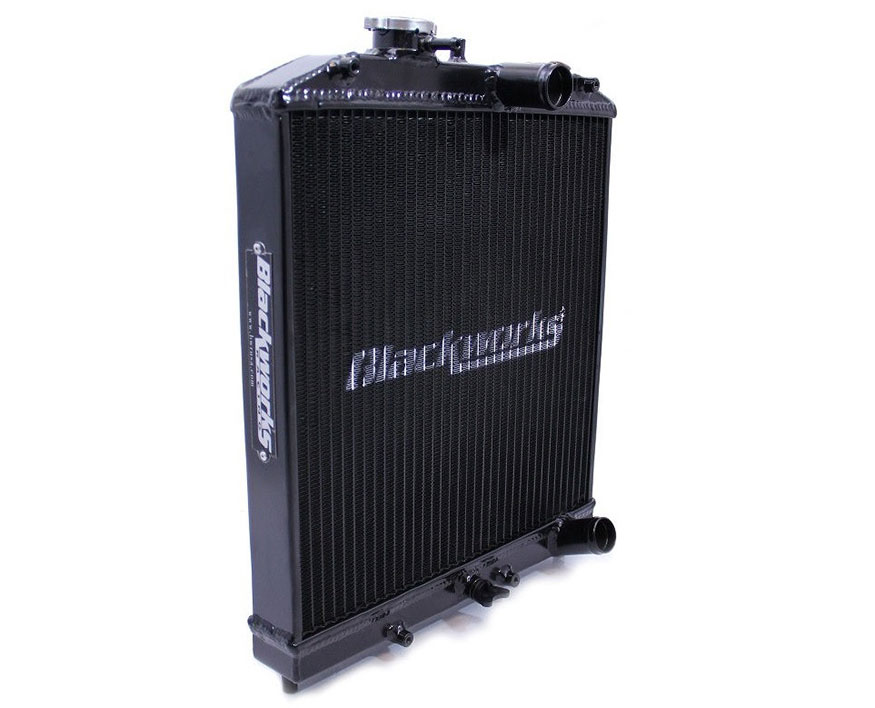 Blackworks Racing Aluminum Radiator: Honda Civic 92-00 -Black