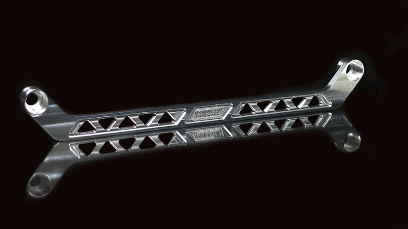 Blackworks Racing Billet Rear Tie Bar: Prelude 92-01 Silver