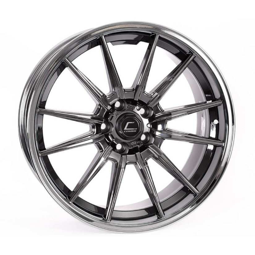 Cosmis Racing R1PRO Wheel Rim 18x10.5 5x114.3 ET32 Black Chrome 
