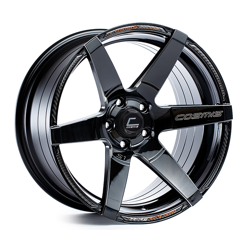 Cosmis Racing S1 Wheel Rim 18x10.5 5x114.3 ET5 Black w/ Milled Spokes 