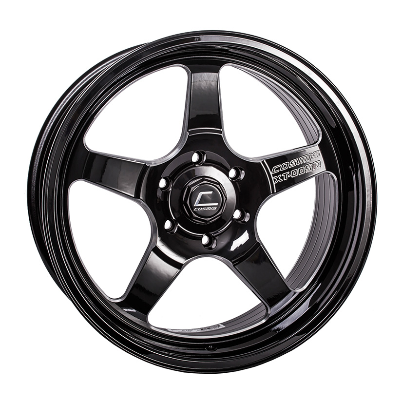Cosmis Racing XT005R Wheel Rim 18x10 5x120 ET20 Black w/ Machined Lip & Milled Spokes