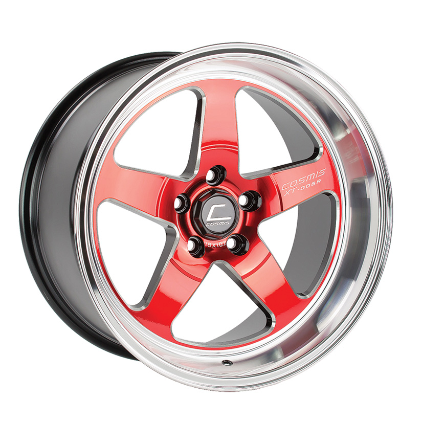 Cosmis Racing XT005R Wheel Rim 18x9 5X114.3 ET25 Red w/ Machined Lip 