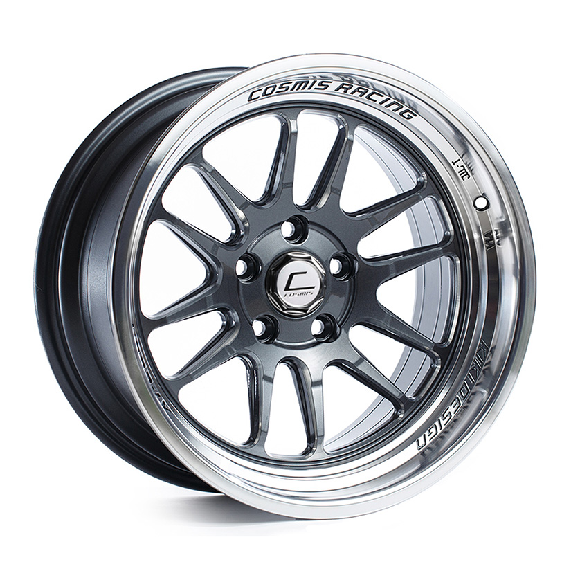 Cosmis Racing XT206R Wheel Rim 15x8 4x100 ET30 Gun Metal w/ Polished Lip
