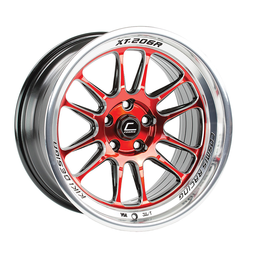 Cosmis Racing XT206R Wheel Rim 18x11 5X114.3 ET8 Red w/ Machined Lip 