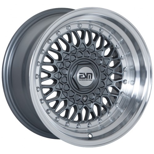 ESM 002R Wheel Rim 16x9 5X100 ET15 57.1 Gunmetal/ Machined Lip