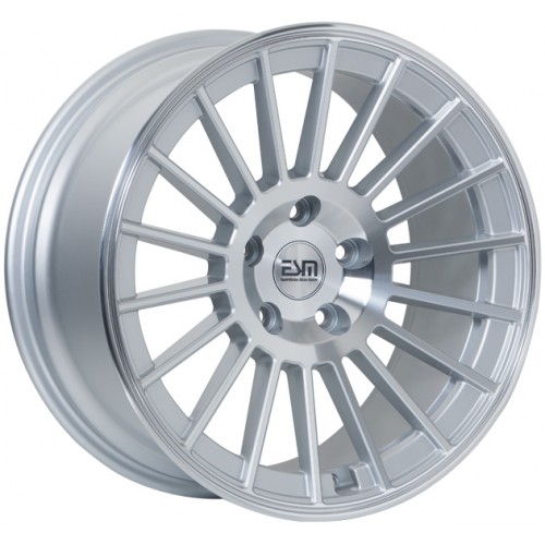 ESM 008 Wheel Rim 18x9.5 5x112 ET38 66.6 Silver Machined Face/ Machined Lip