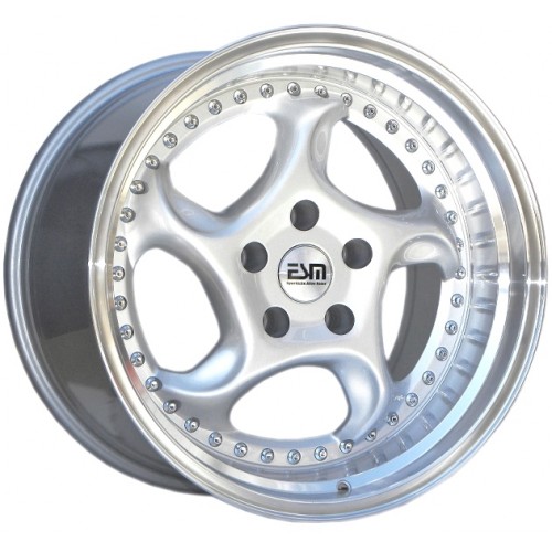 ESM 011R Wheel Rim 18x8.5 5x100 ET35 57.1 Silver/ Machined Lip