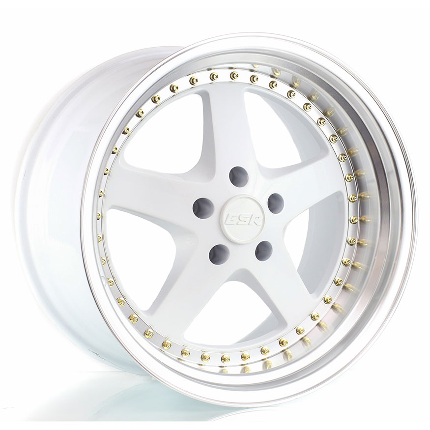 ESR SR04 Wheel Rim 18x8.5 5x120 ET30 72.6 GLOSS WHITE/MACHINE LIP 