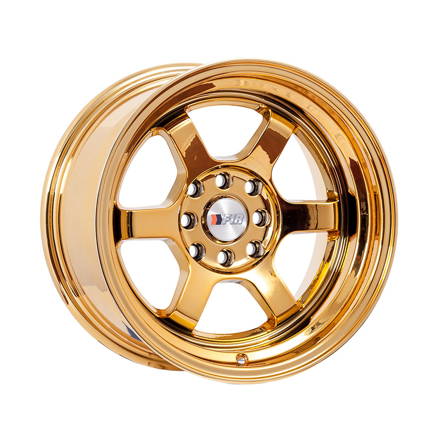 F1R F05 Wheel Rim 15x8 4x100 ET0  Gold Chrome