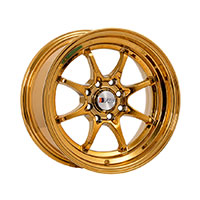 F1R F03 Wheel Rim 15x8 4x100 ET25  Gold Chrome