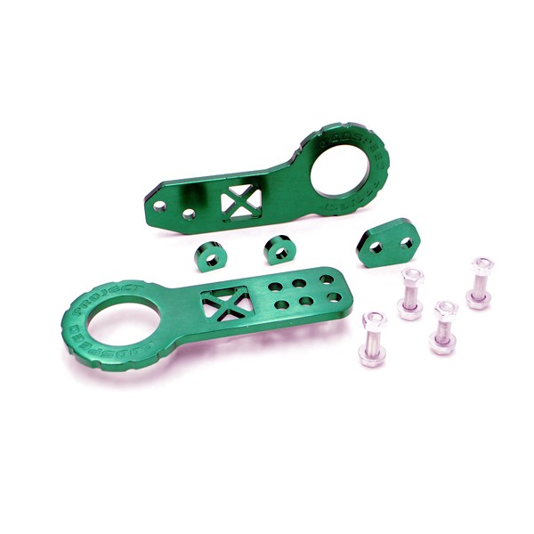 GodSpeed Project Universal Aluminum Cnc Tow Hook Front & Rear Green