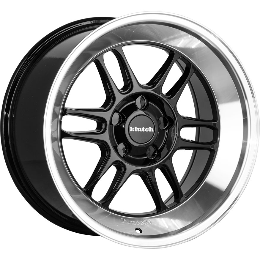 Klutch ML1 Wheel Rim 18x9 5x114.3 ET30 73.1 Gloss Black Face Machined Lip
