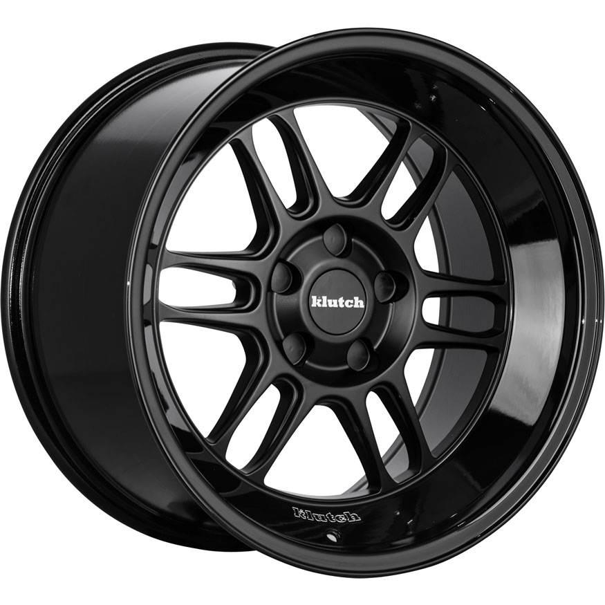 Klutch ML1 Wheel Rim 18x9 5x100 ET25 73.1 Matte Black/Gloss Black Lip