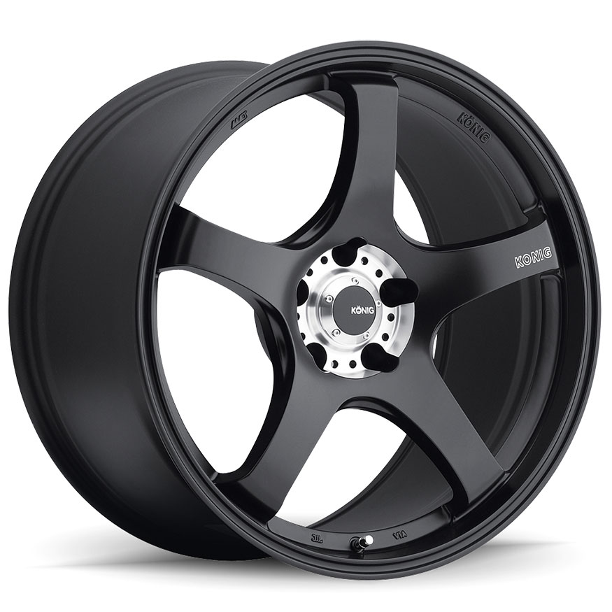 KONIG Centigram Wheel Rim 19x8.5 5x114.3 ET25 73.1 Matte Black w/ Machined PCD