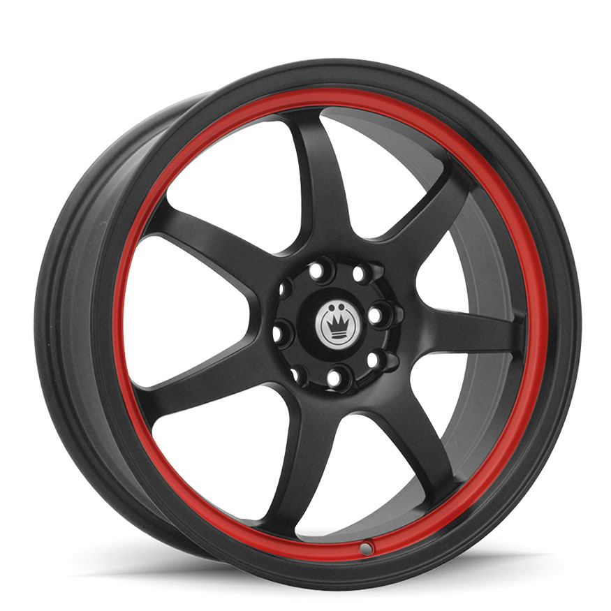KONIG Forward Wheel Rim 16x7 5x100/114.3 ET40 73.1 Matte Black/Red Stripe