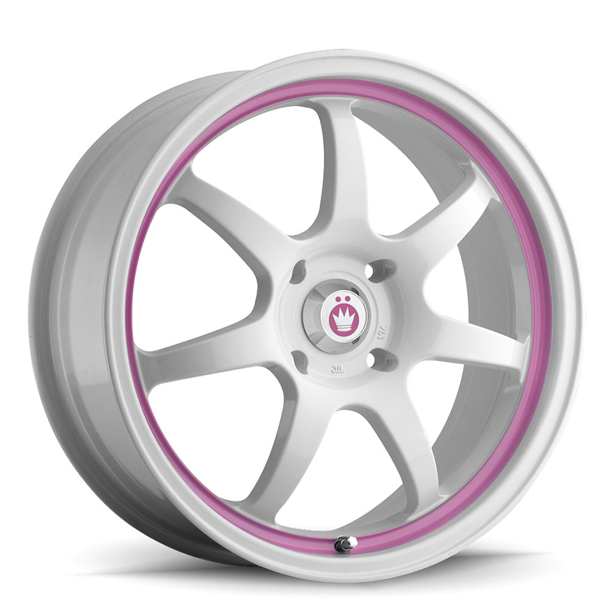 KONIG Forward Wheel Rim 16x7 5x100/114.3 ET40 73.1 White/Pink Stripe