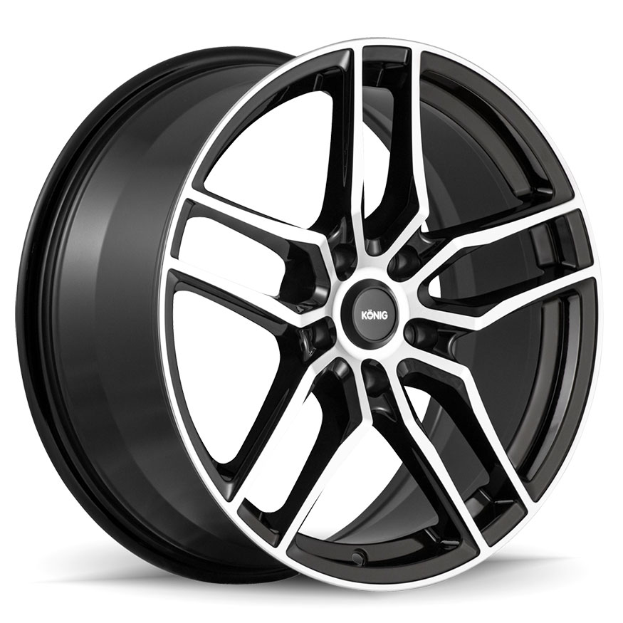 KONIG Intention Wheel Rim 17x8 5x100 ET45 73.1 Gloss Black / Machine Face