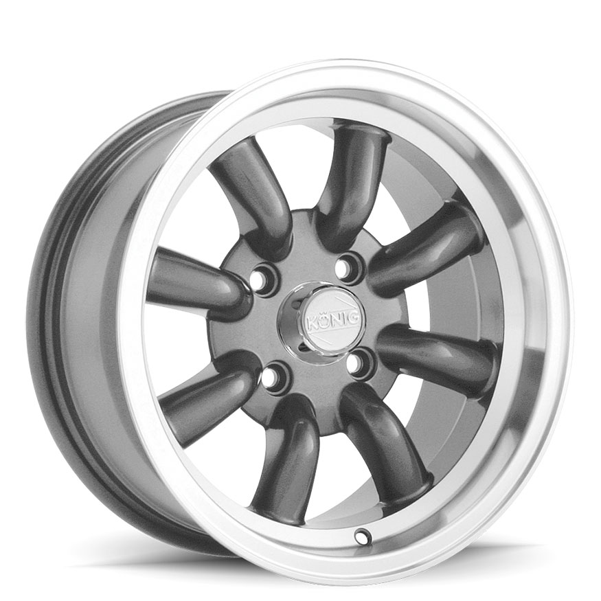 KONIG Rewind Wheel Rim 15x7 4x114.3 ET0 73.1 Graphite Machine Lip