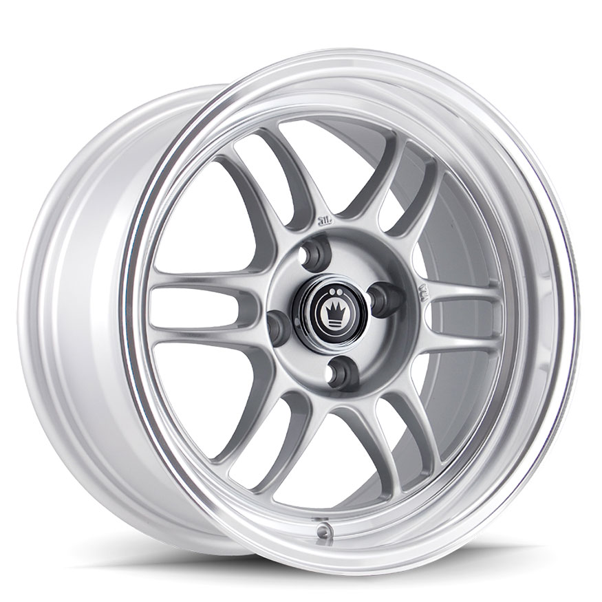 KONIG Wideopen Wheel Rim 15x8 4x100 ET20 73.1 Silver Machine Lip