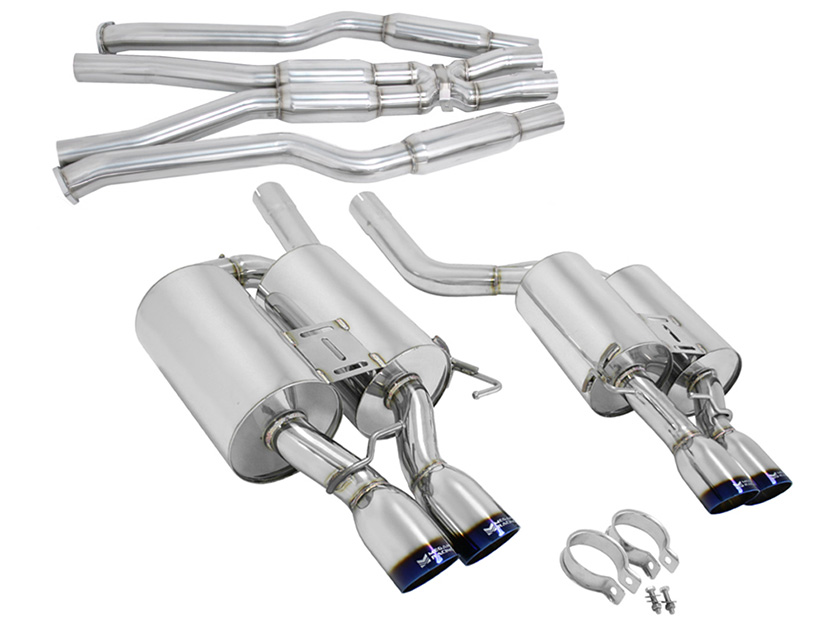 Megan Racing Catback Exhaust OE-RS BMW E60 M5 05-10 Burnt Roll Tips