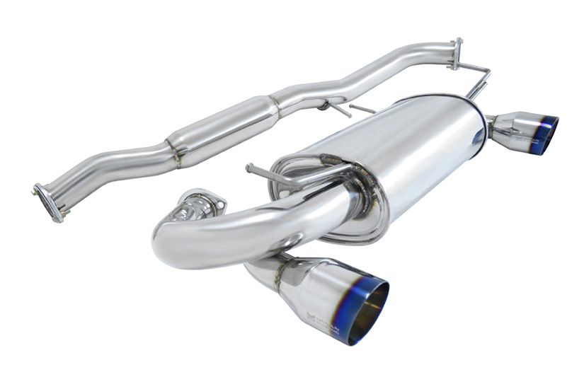 Megan Racing Catback Exhaust OE-RS Nissan 350Z Stainless Burnt Roll Tips
