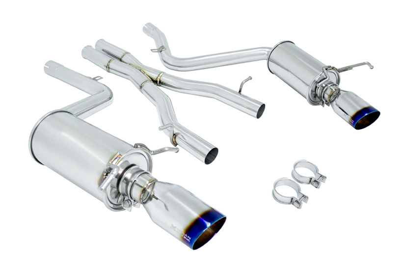 Megan Racing Catback Exhaust OE-RS Mercedes Benz C-Class C300/C350 V6 Sedan 08-14 Burnt Roll Tips