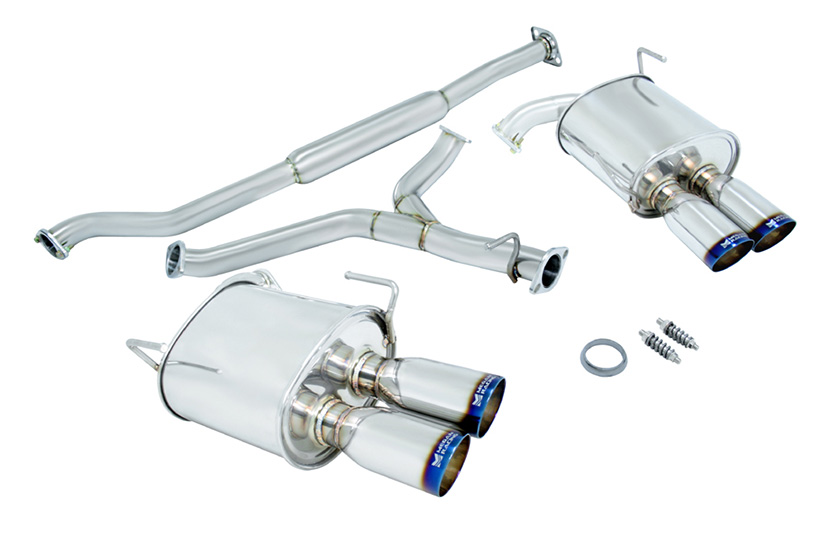 Megan Racing Catback Exhaust OE-RS Subaru WRX 11-14 (4 DR Only) Burnt Roll Tips